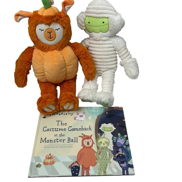 Slumberkins Pumpkin Alpaca Mummy Yeti Halloween Plush Costume Comeback Book Lot - Picture 1 of 8